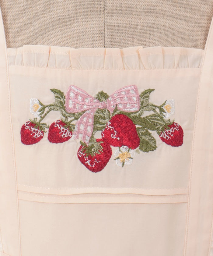 Classic Berry Embroidery Apron – axes femme from JAPAN