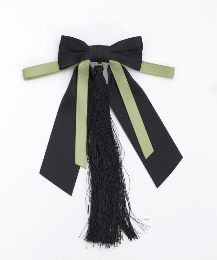 Tassel Ribbon Barrette Clip Set