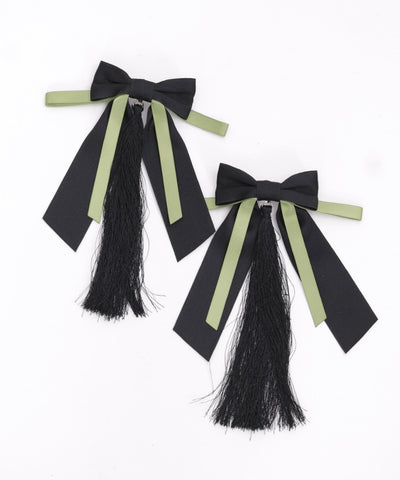 Tassel Ribbon Barrette Clip Set