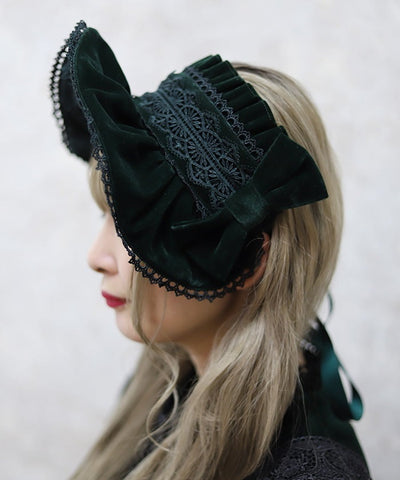 Velvet Doll Half Bonnet