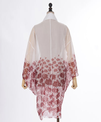 Higanbana Pattern Sheer Kimono Style Haori (Made to Order)