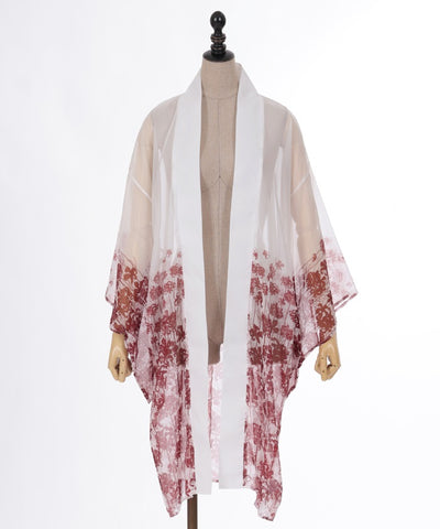 Higanbana Pattern Sheer Kimono Style Haori (Made to Order)