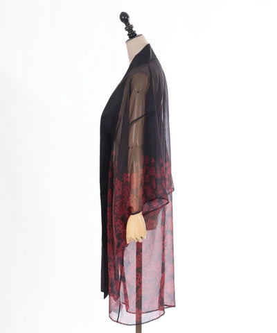 Higanbana Pattern Sheer Kimono Style Haori (Made to Order)