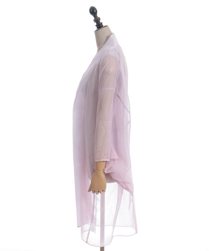 Sakura Pattern Sheer Kimono Style Haori – axes femme from JAPAN