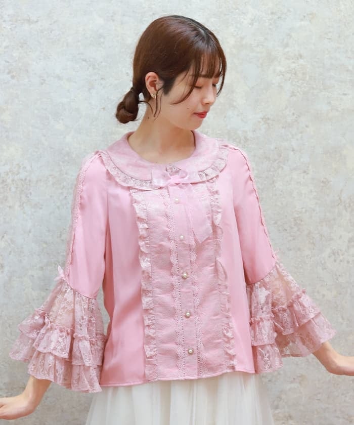 Lacy Princess Sleeves Blouse – axes femme from JAPAN
