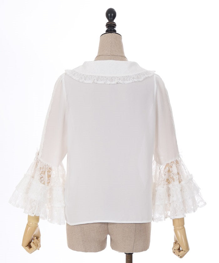 Lacy Princess Sleeves Blouse – axes femme from JAPAN