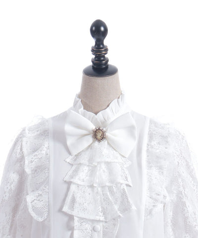 Classical Lacy Short Sleeve Blouse