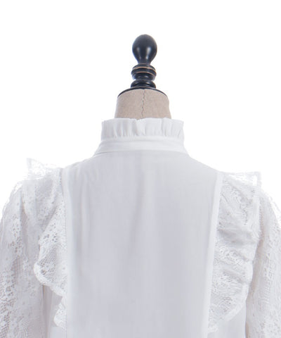 Classical Lacy Short Sleeve Blouse