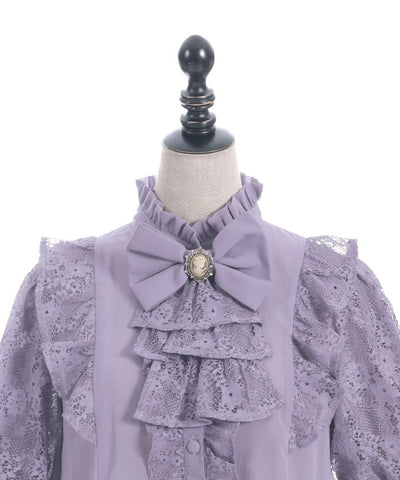 Classical Lacy Short Sleeve Blouse