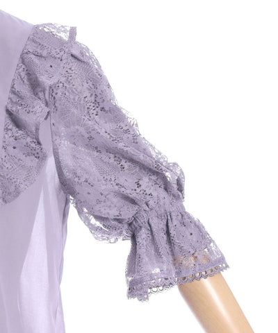Classical Lacy Short Sleeve Blouse