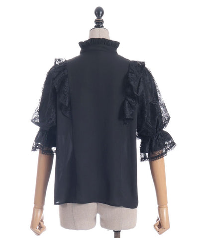Classical Lacy Short Sleeve Blouse