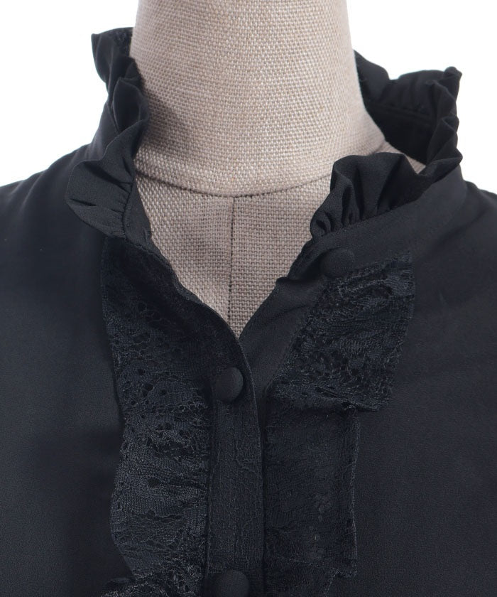 Classical Lacy Short Sleeve Blouse