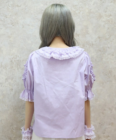 Heart Frill Puff Sleeve Blouse