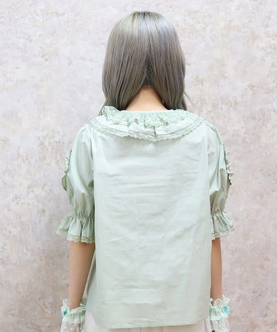 Heart Frill Puff Sleeve Blouse