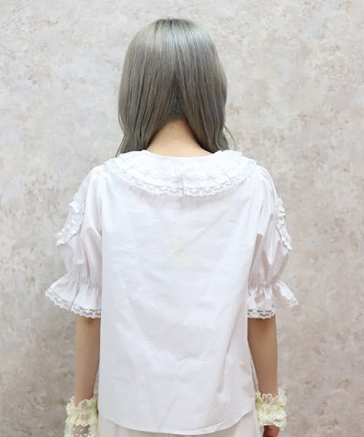 Heart Frill Puff Sleeve Blouse