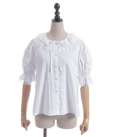 Heart Frill Puff Sleeve Blouse