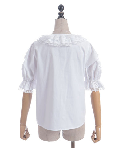 Heart Frill Puff Sleeve Blouse