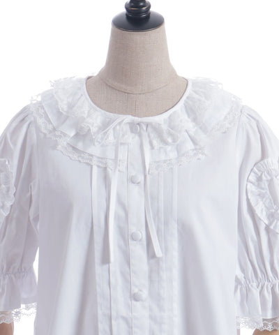 Heart Frill Puff Sleeve Blouse