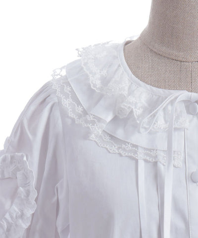 Heart Frill Puff Sleeve Blouse