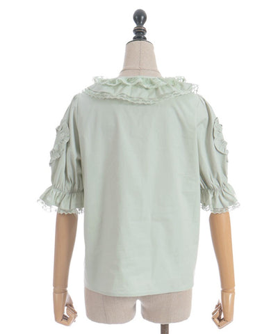 Heart Frill Puff Sleeve Blouse