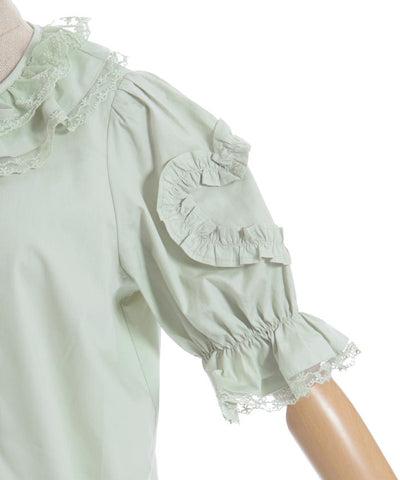 Heart Frill Puff Sleeve Blouse