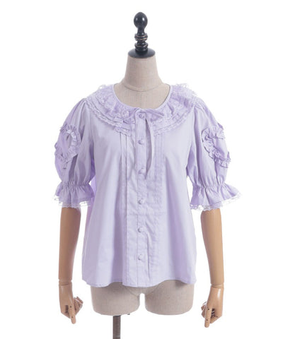 Heart Frill Puff Sleeve Blouse