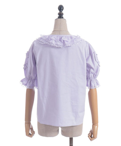 Heart Frill Puff Sleeve Blouse