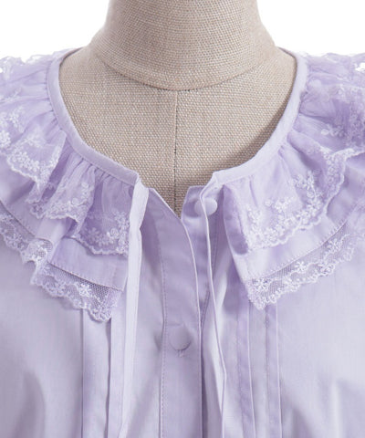 Heart Frill Puff Sleeve Blouse