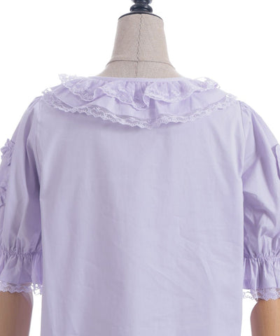 Heart Frill Puff Sleeve Blouse