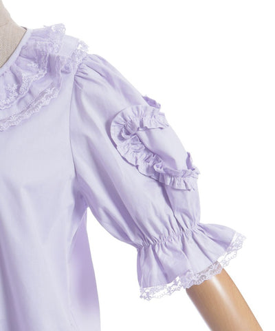 Heart Frill Puff Sleeve Blouse