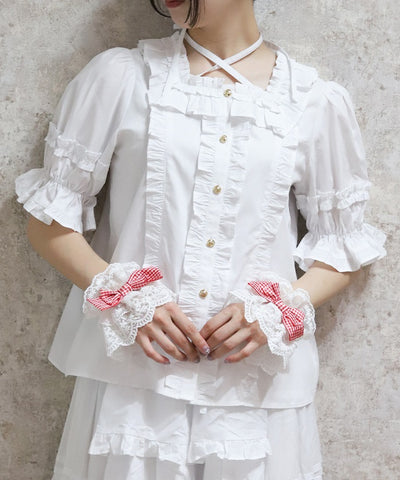 Square Neck Cotton Blouse (Time-limited Price)