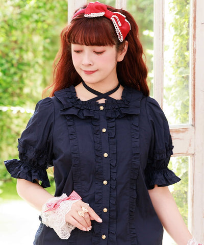 Square Neck Cotton Blouse (Time-limited Price)