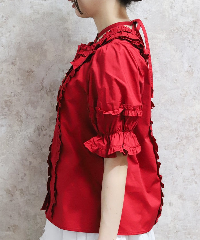 Square Neck Cotton Blouse (Time-limited Price)