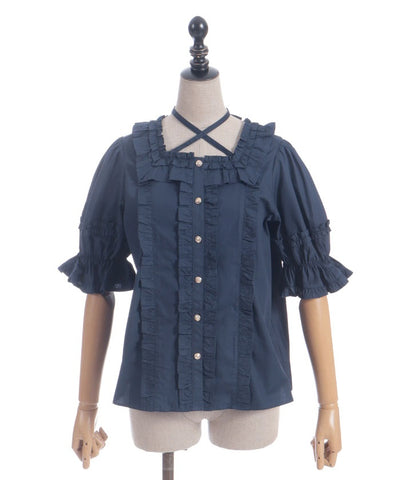 Square Neck Cotton Blouse (Time-limited Price)