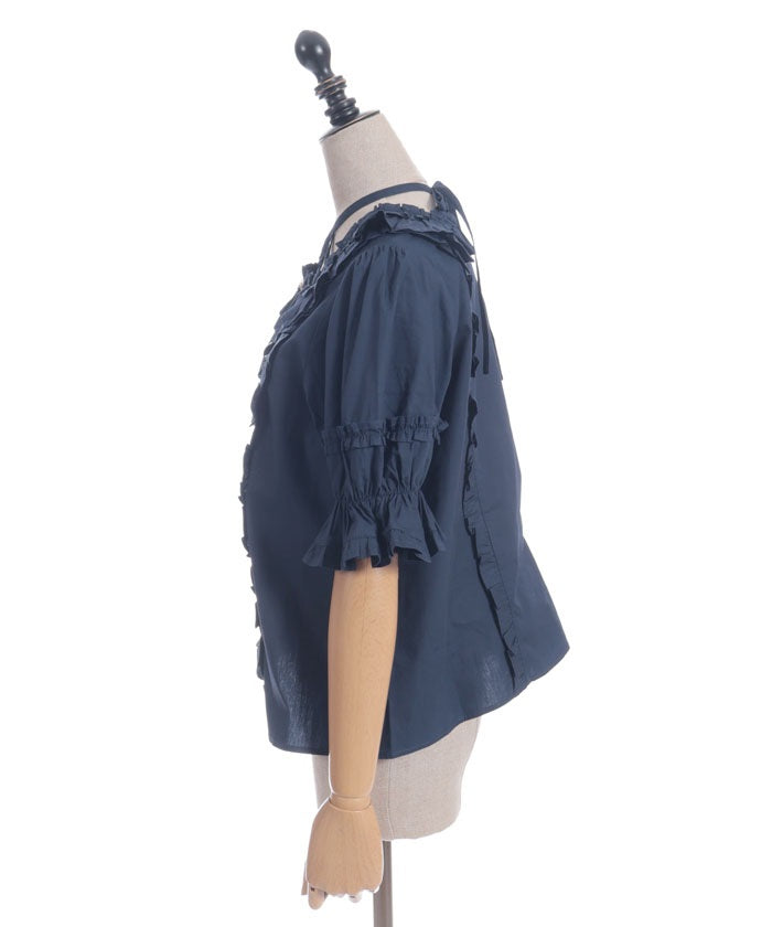 Square Neck Cotton Blouse (Time-limited Price)