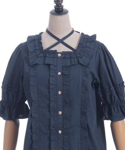 Square Neck Cotton Blouse (Time-limited Price)