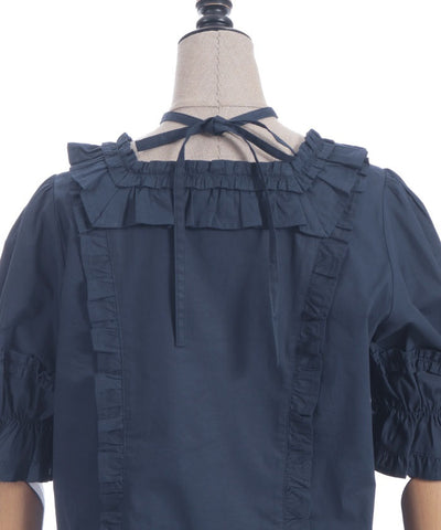 Square Neck Cotton Blouse (Time-limited Price)