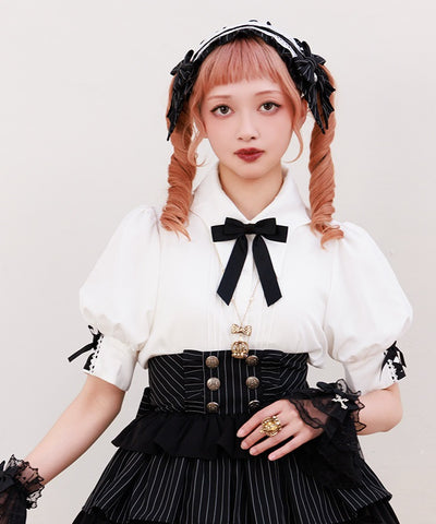 Bat Collar Short Sleeve Blouse (Time-limited Price)