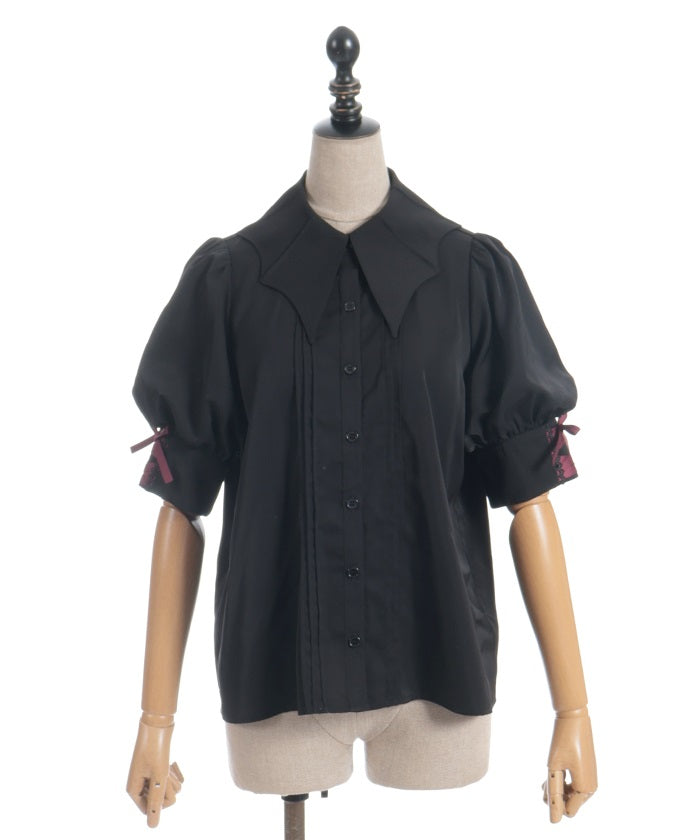 Bat Collar Short Sleeve Blouse (Time-limited Price)
