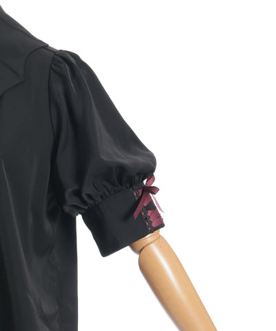 Bat Collar Short Sleeve Blouse (Time-limited Price)