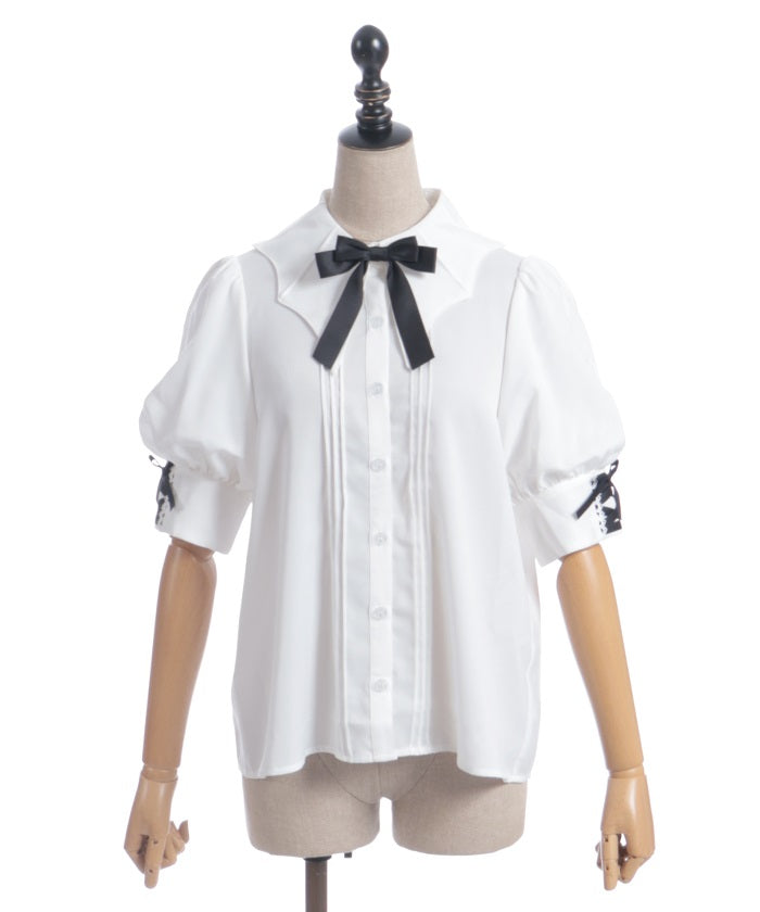 Bat Collar Short Sleeve Blouse (Time-limited Price)