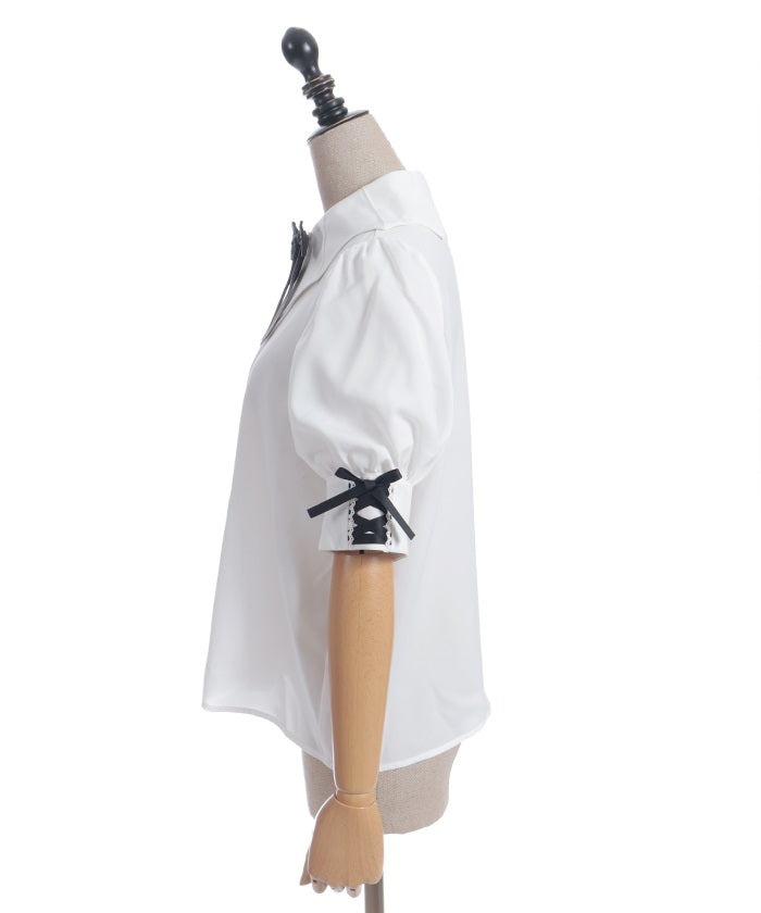 Bat Collar Short Sleeve Blouse (Time-limited Price)