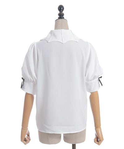 Bat Collar Short Sleeve Blouse (Time-limited Price)