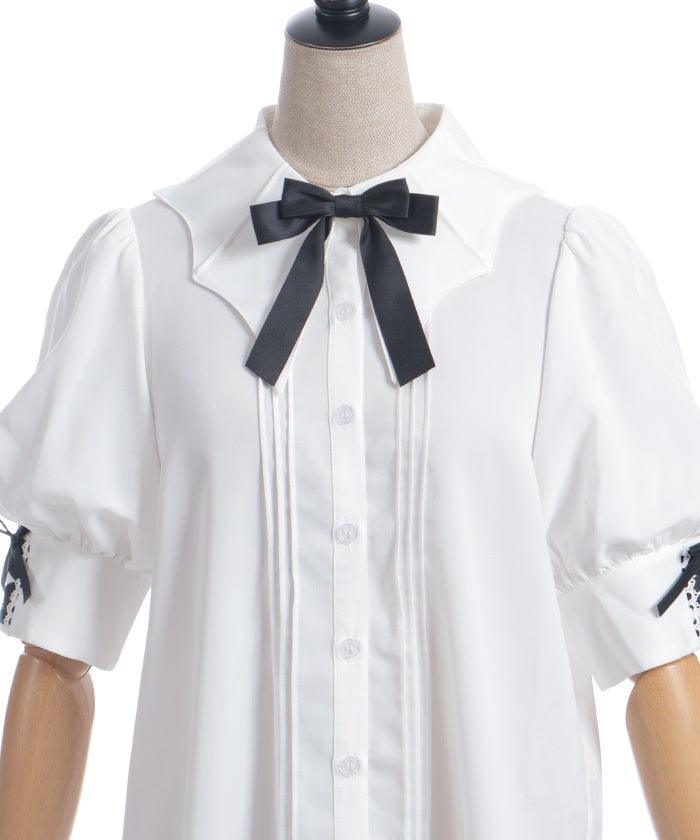 Bat Collar Short Sleeve Blouse (Time-limited Price)