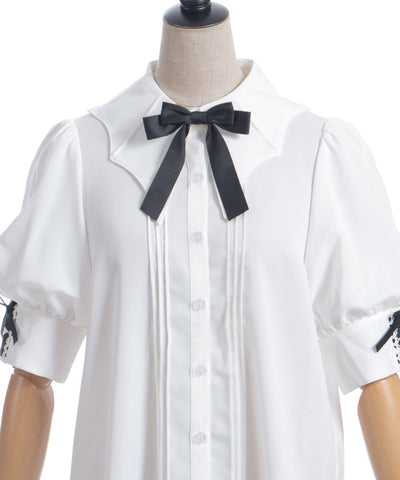 Bat Collar Short Sleeve Blouse (Time-limited Price)