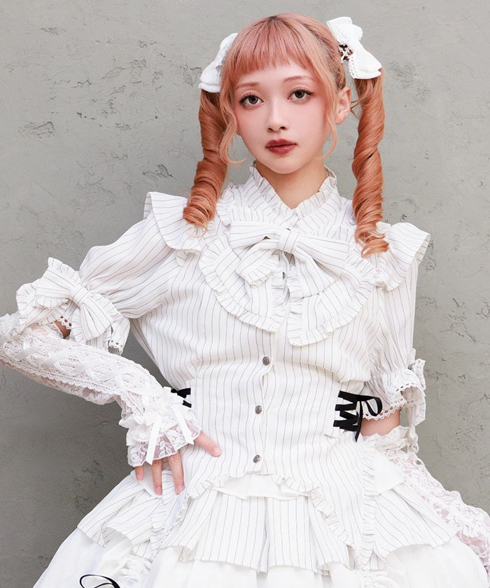 Striped Ribbon Blouse