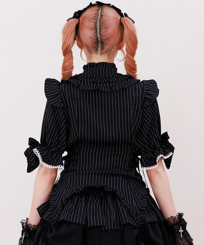 Striped Ribbon Blouse