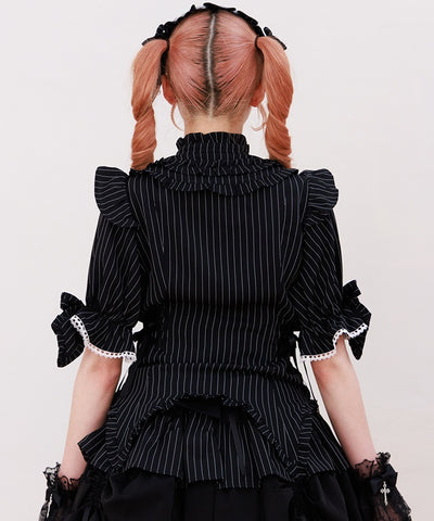 Striped Ribbon Blouse