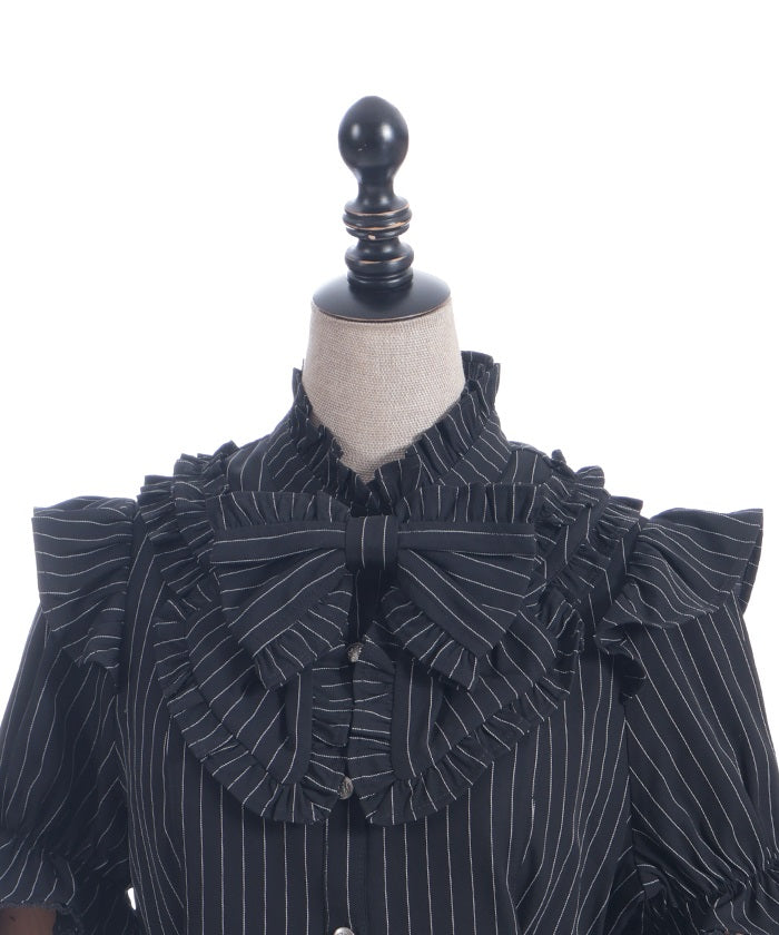 Striped Ribbon Blouse