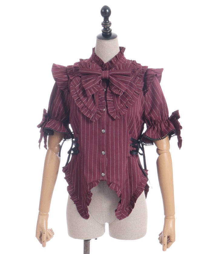 Striped Ribbon Blouse